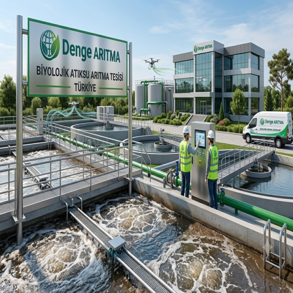 Denge Aritma biyolojik atiksu aritma tesisi havalandirma havuzlari ve aktif camur otomasyon kontrol paneli
